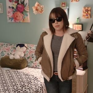 Faux Suede size Small winter coat